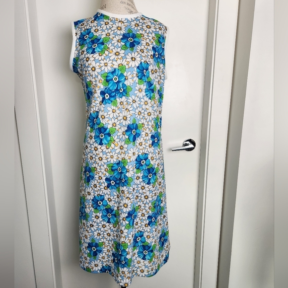 60s Mod Floral Dress - Picture 1 of 10